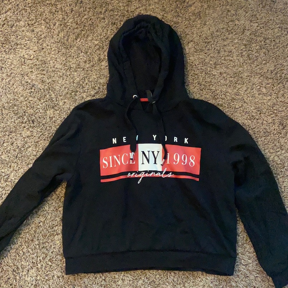New york cropped hoodie, Size M